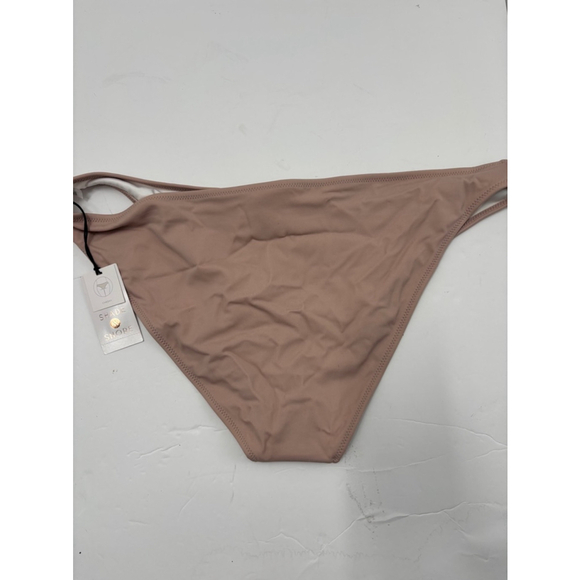 Women Shade & Shore nude colored Bikini Bottom XL Brown - Picture 2 of 5